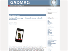 Tablet Screenshot of gadmag.de